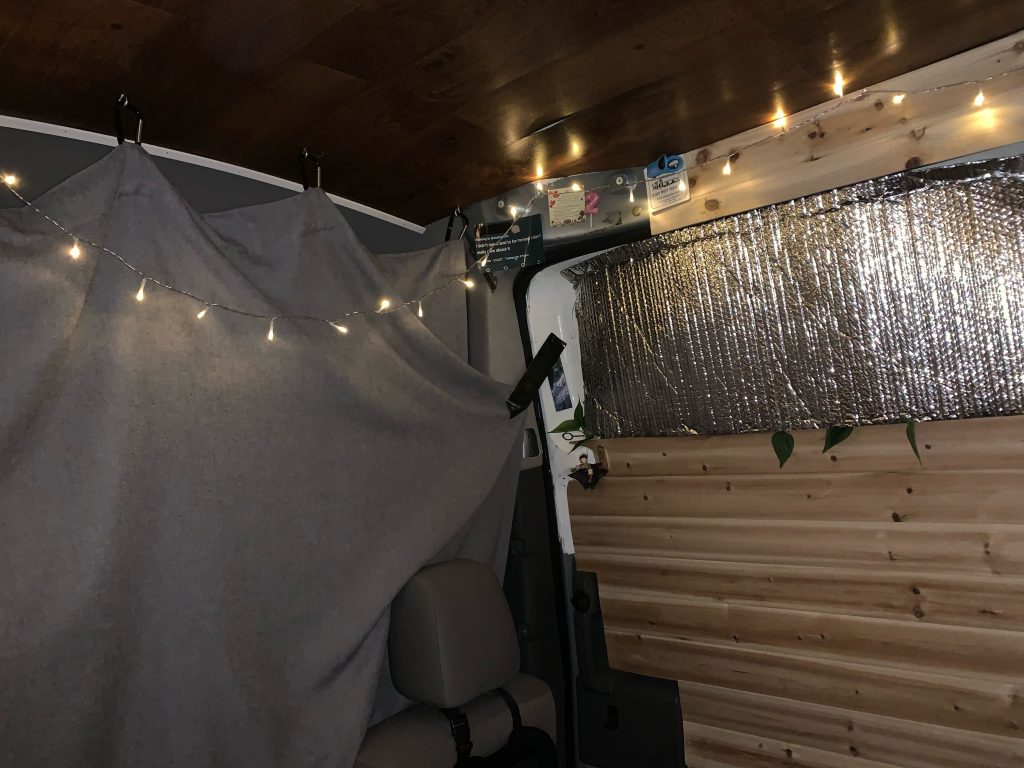 interior of a camper van