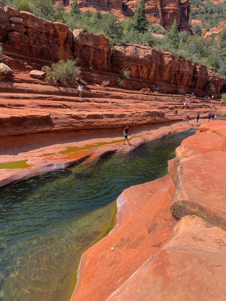 Slide Rock State park featuring a natural waterslide