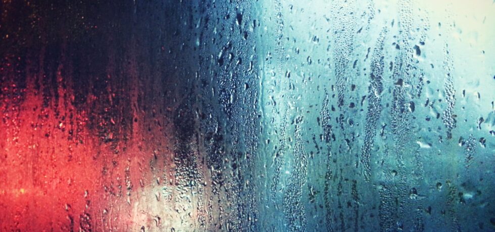 condensation on a camper van window