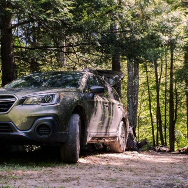 Subaru Outback Parked at a Camping Spot