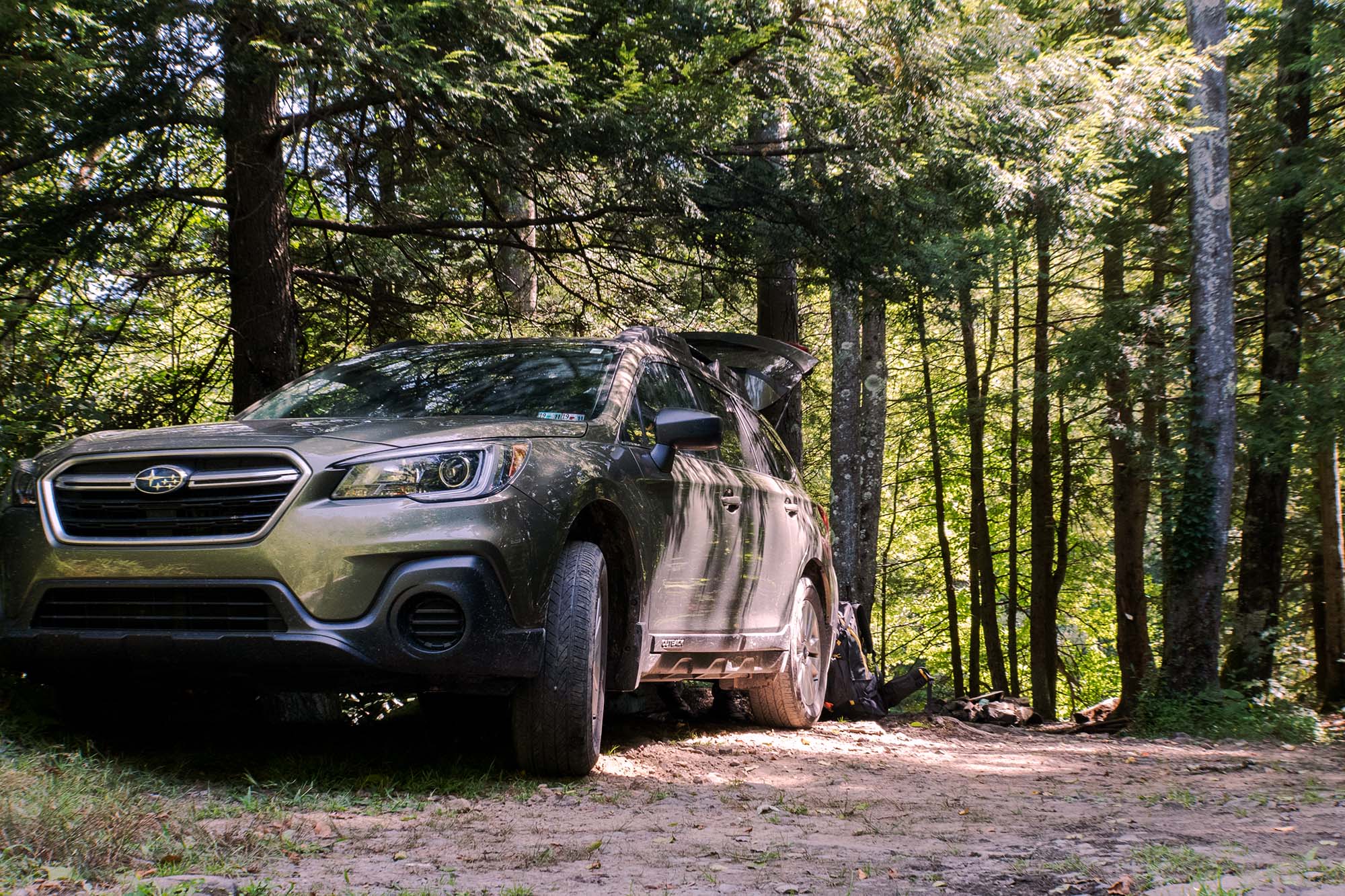 Subaru Outback Parked at a Camping Spot