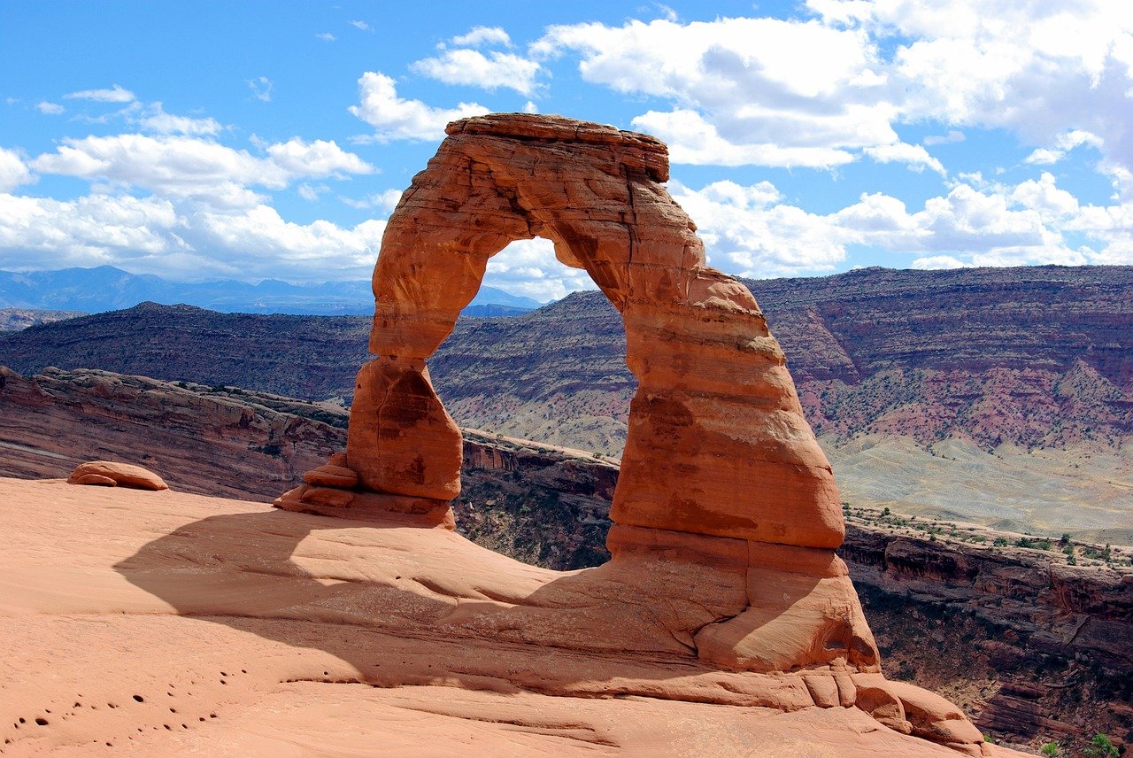 An Delicate Arch in Arches National Park.