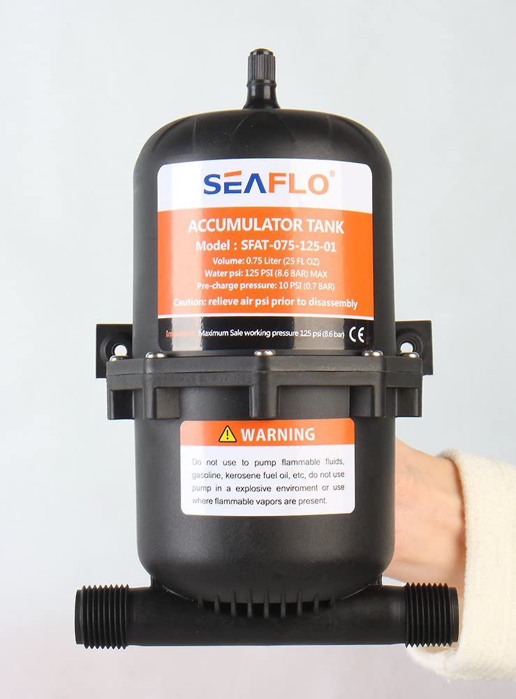  the SEAFLO pre-pressurized accumulator tank