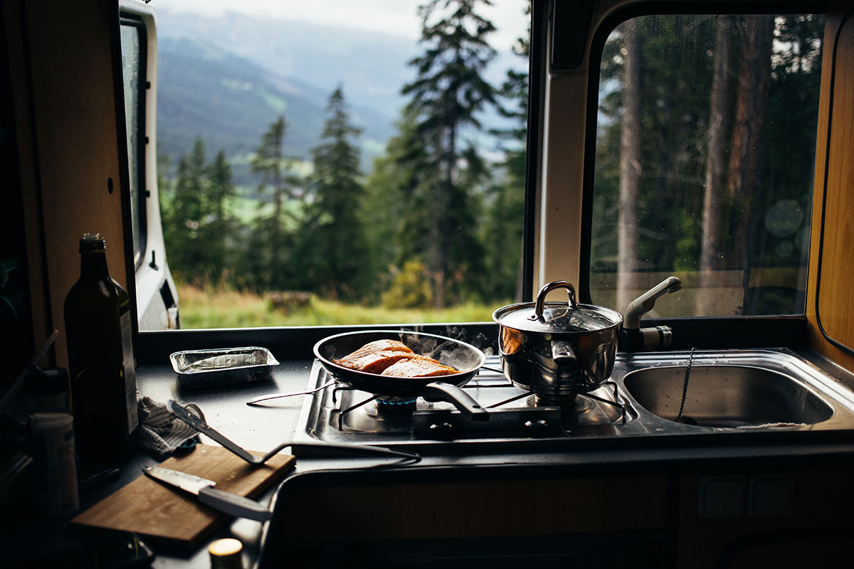 Van Life Cooking In The Mountains