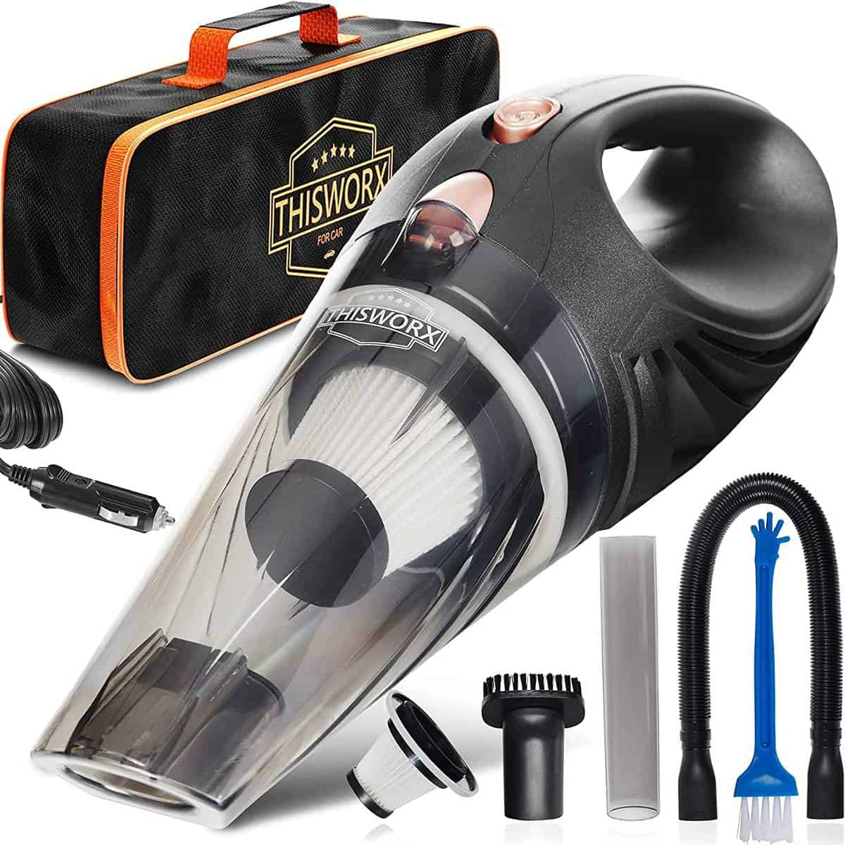 This car vacuum cleaner makes a great van life gift with its compact size and convenient storage bag.