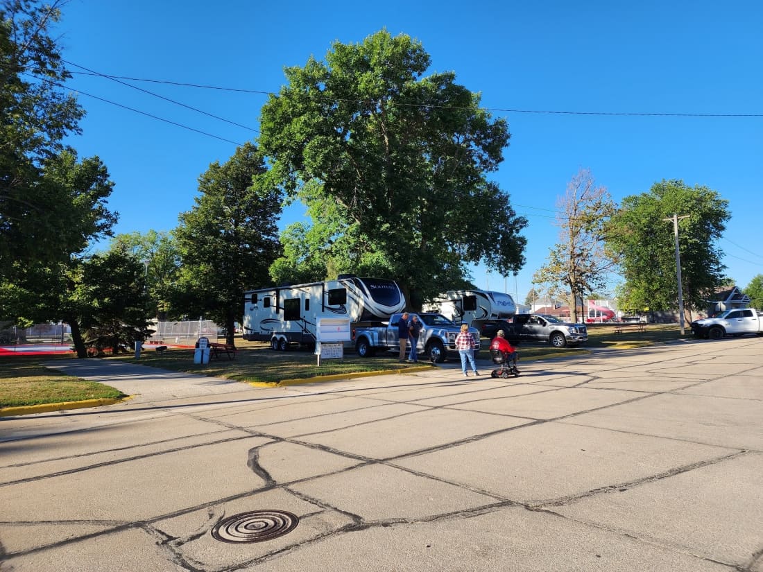 view of free camping spots at Chilvers Park in Nebraska