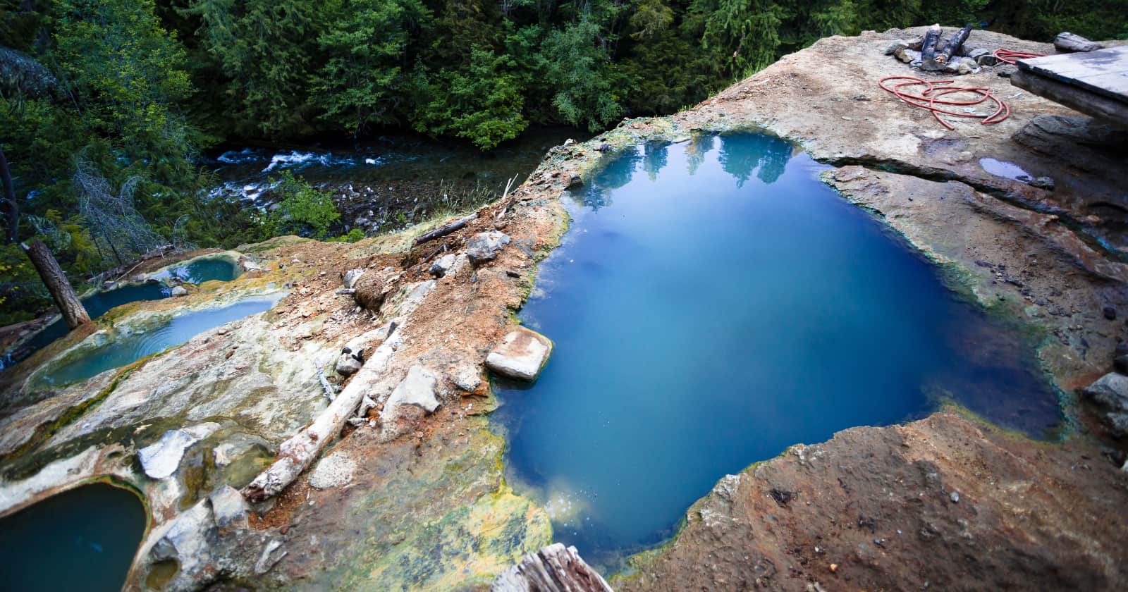 Hot springs along the North Umpqua River, a popular nature destination in the national forest.